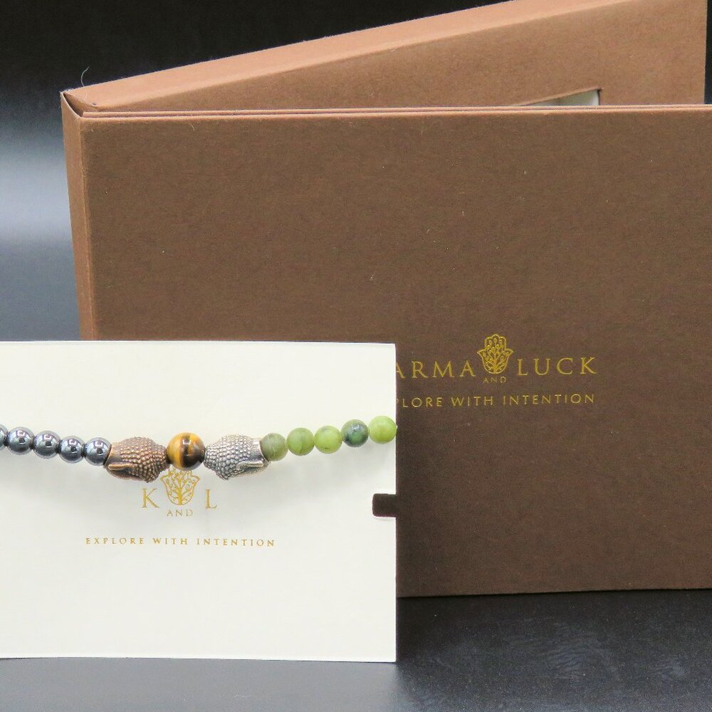 KARMA AND LUCK - Serene Existence Jade Hematite Buddha Bracelet